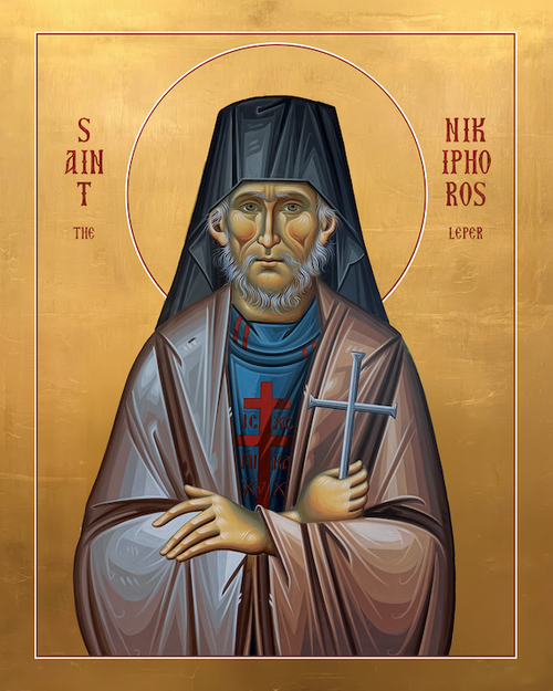 Icon of St. Nikiphoros the Leper - 21st c. - (1NL27)