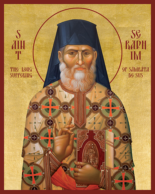 Icon of St. Seraphim of Sambata de Sus  - 21st c. (1SE50)