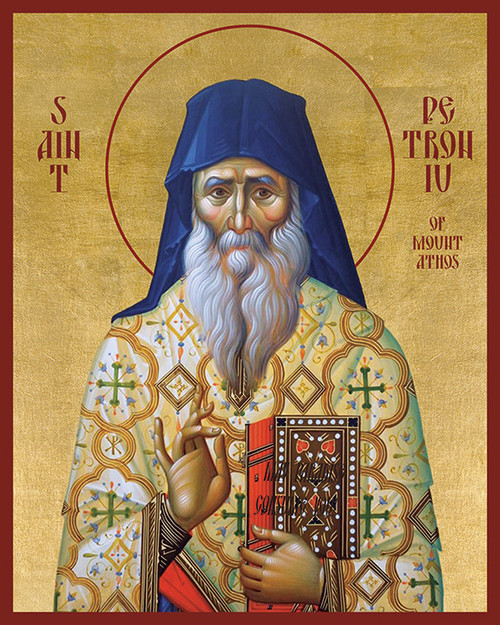 Icon of St. Petroniu of Mount Athos - 21st c. (1PE22)