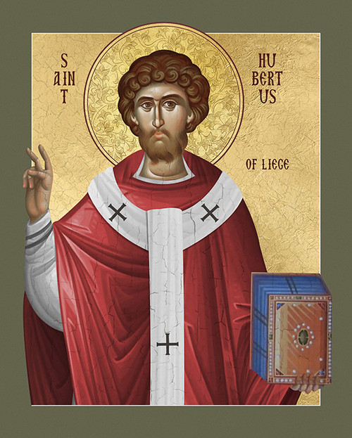 Icon of Saint Hubertus of Liege - 21st c. (1HU10)