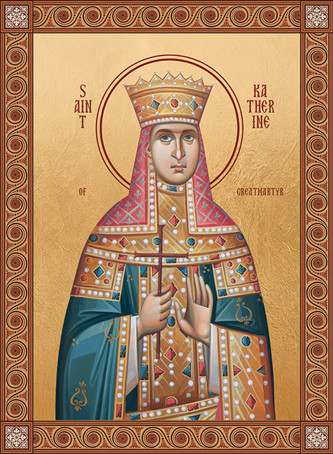 Icon of Saint Katherine the Greatmartyr - 21st c. (1KA70)