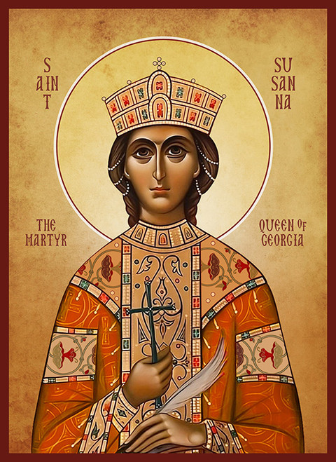 Icon of Saint Susanna Queen of Georgia - 21st c. (1SU60)
