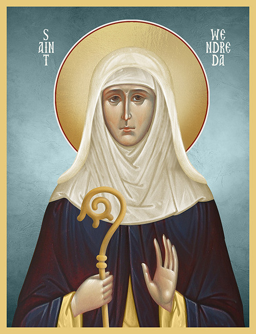 Icon of Saint Wendreda - 21st c. (1WE20)