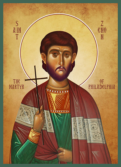 Icon of Saint Zenon of Philadelphia - 21st c. (1ZE10)