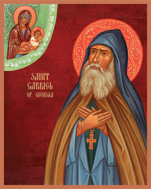 Icon of Saint Gabriel of Georgia - 21st c. (1GA75)