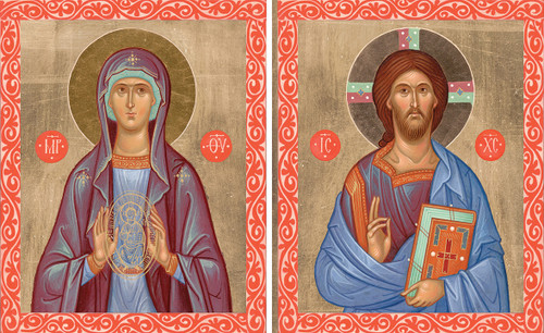 Icon Set: Christ and The Theotokos - 21st c. - (MCT88)