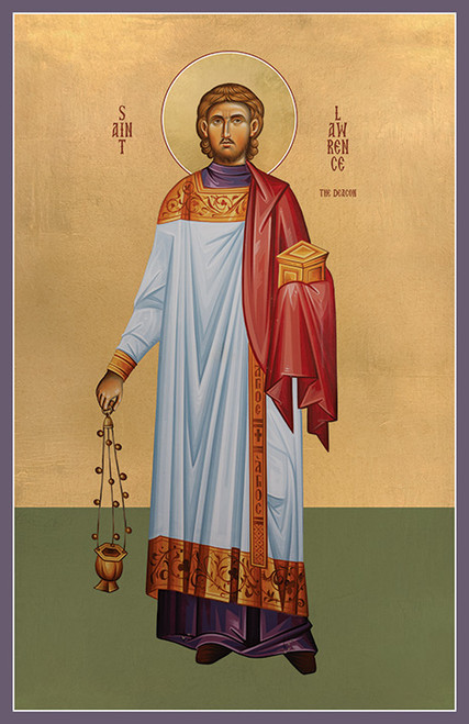 Icon of St. Lawrence the Deacon - 21st c. (1LA20)