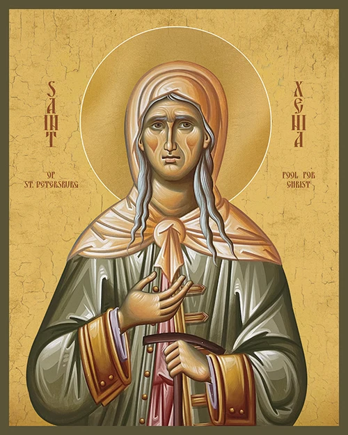 Icon of St. Xenia the Fool-for-Christ - 21st c. - (1XE30)