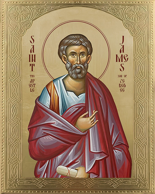 Icon of St. James the Apostle (son of Zebedee) - 21st c. Thessaloniki (1JZ01)