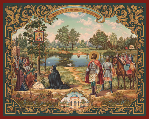 Icon of the Appearance of St. Nicholas Icon to Holy Prince Donskoy - 19th c. (1AN96)