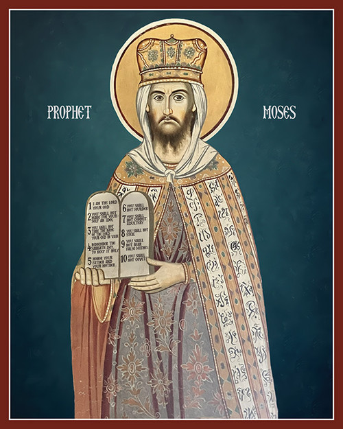 Icon of the Prophet Moses - Philotheou 18th c. (1MO33)
