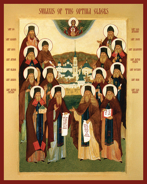 Icon of the Synaxis of the Optina Elders - 20th c. (1OE11)