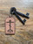 Schema Cross Woodcut Keychain fob