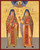 Icon of St. Cleopa and St. Paisie of Sihastria  - 21st c. (1CP10)