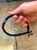 50 Knot Prayer Rope - Black with Blue Bead (PR50BL)