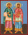 Icon of Sts. Cosmas & Damian the Unmercenaries - 20th c. - (1CD11)