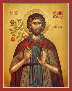 Icon of St. Euphrosynos the Cook - 20th c. - (1EU25)