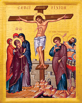 Icon of the Crucifixion - 20th c. - (11H06) - Uncut Mountain Supply