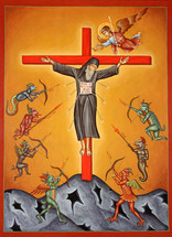 Icon of The Crucified Monk - 20th c. - (11J10)