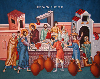 Icon of the Wedding at Cana - 20th. c. - (11P11)