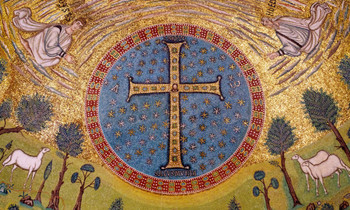 Mosaic Cross - Basilica St. Apollinarios, Ravenna - 5th c. - (GTC09 ...
