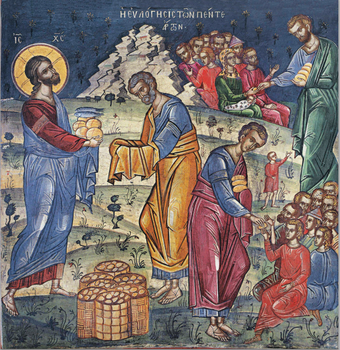 Icon of the Feeding of the 5000 - (11P09) - Uncut Mountain Supply