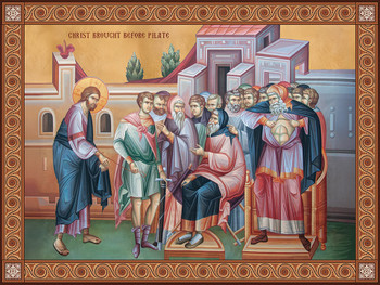 Before Christ Icon Icon of Christ Brought Before Pilate - 21st c. (11CP9)