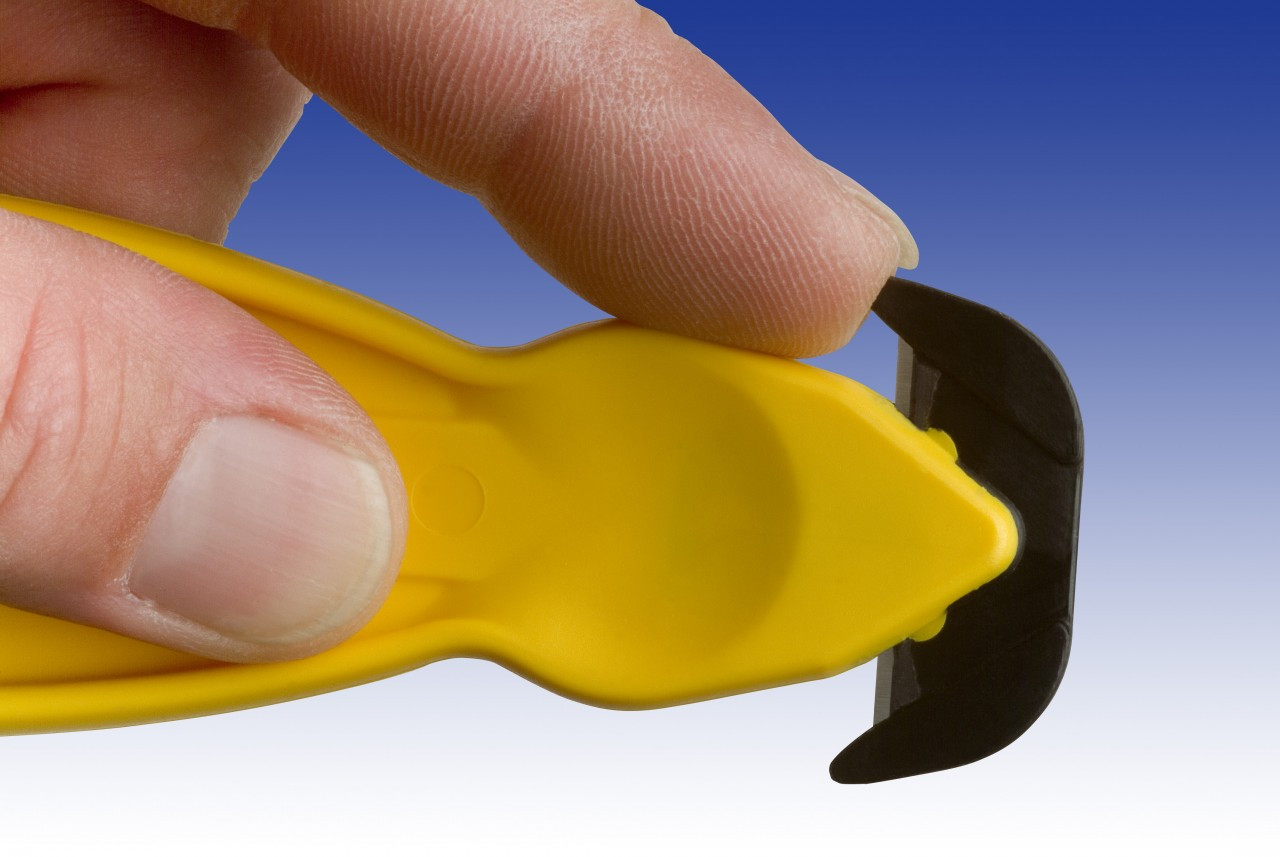 Klever Koncept™ Safety Cutter - Yellow H-2723Y - Uline
