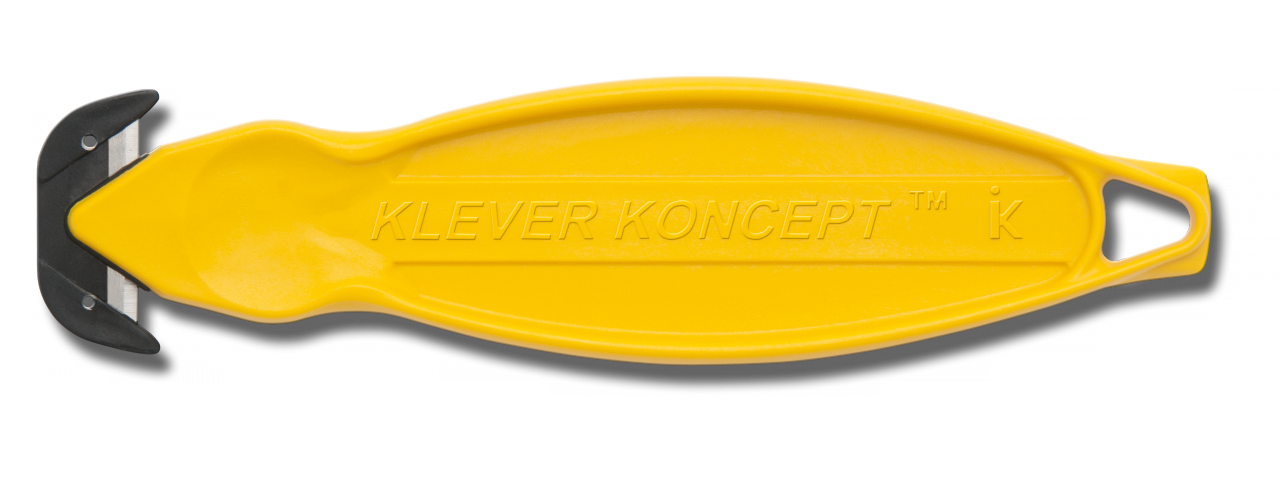 Klever Koncept safety cutter, clever concept, safe box cutter