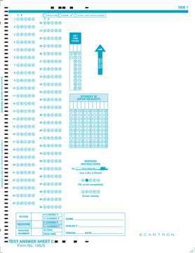 19626 Answer Sheet C (500/PKG)