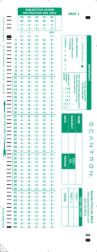 882-E 100Q Answer Sheet (100/PKG)