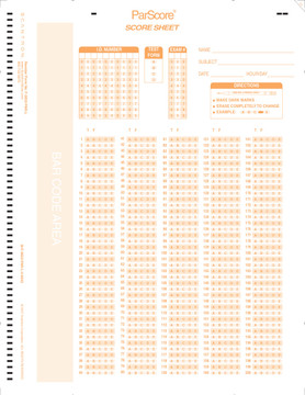 F-3652-PAR-L ParScore w/barcode SM2000ode (500/PKG)