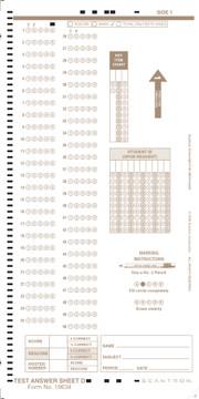71870 Answer Sheet B2 (500/PKG) - Scantron