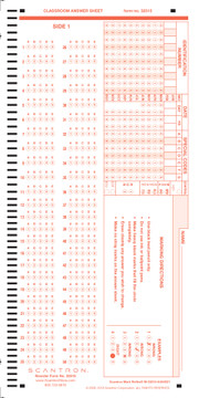 TODAY　AF61 229630 100Q, 5 RESPONSE (500/PKG) - Scantron