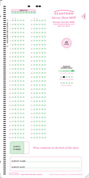 95607 Survey Sheet 60/W (500/PKG)