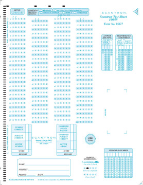 95677 Test Sheet 100/W (500/PKG)