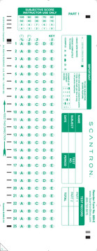 50 QUES X 5 CHOICE APLHA 2/SD (500/PKG)