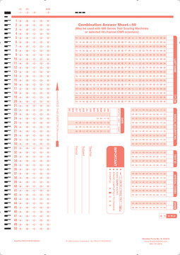 X-101874 50Q Combo Form (500/PKG)