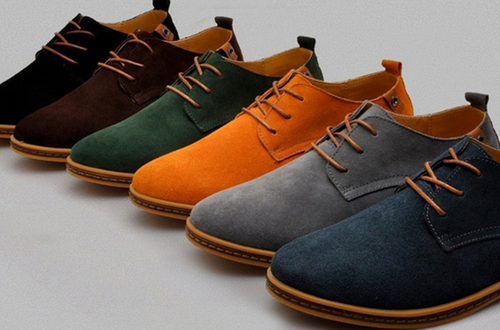Casual shoes for men - black, brown, green, orange, gray, blue