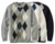 Sweater - gray, white, black