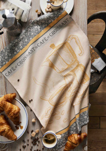 Cafe Croissant Tea Towel