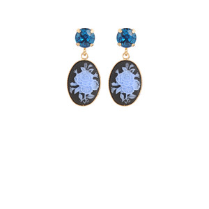 Cameo mini Strass Clip on earrings