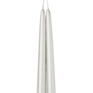 Silver Taper Dinner Candle