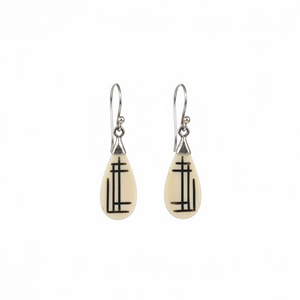 Tear Geo Mammoth Tusk Ivory Earrings