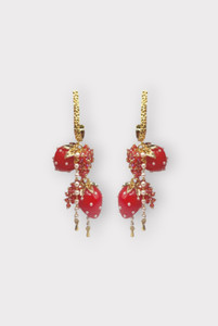 Fraise Creoles Earrings