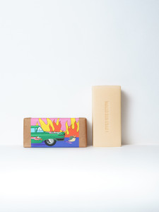 Maison Matine Surboom scented soap 100g in colourful illustrated paper packaging