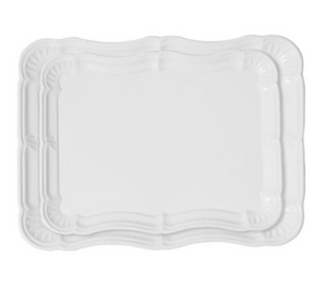 White Metal Tray set of 2 White Metal Tray set of 2