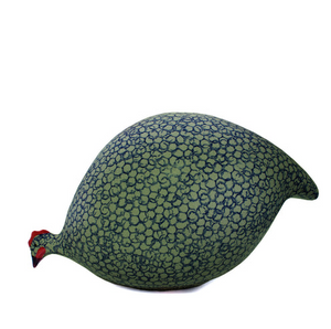 Guinea Fowl pecking Cobalt Sage Guinea Fowl pecking Cobalt Sage