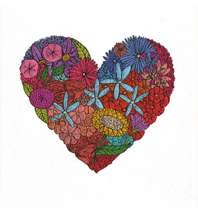 Heart of Flowers Card