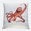 Octopus Red Linen Cushion